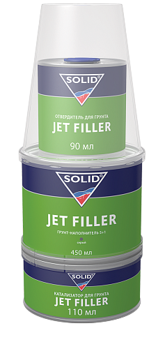 SOLID / Jet Filler Грунт с отвердител. серый 0,65л  333.0650  (12шт)