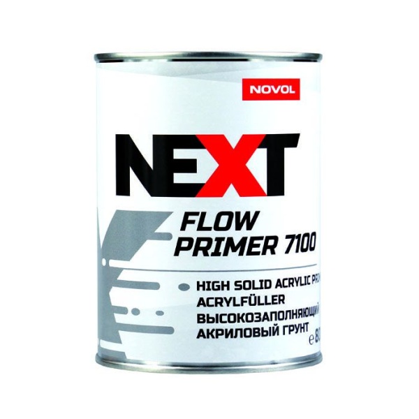 NEXT / Грунт Flow Primer 7100 акриловый заполняющий серый 0,8 л   90888   (6шт)